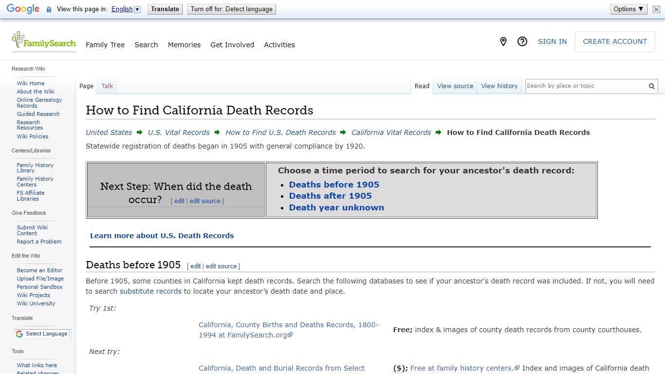 How to Find California Death Records • FamilySearch